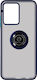 Case Vivo Y16 Dual Material Metal Ring Video Support Blue