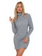 MOE Mini Kleid Rollkragen Gray