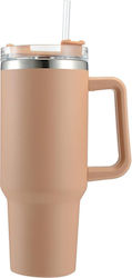 Thermos Straw Handle 1.2l Brown