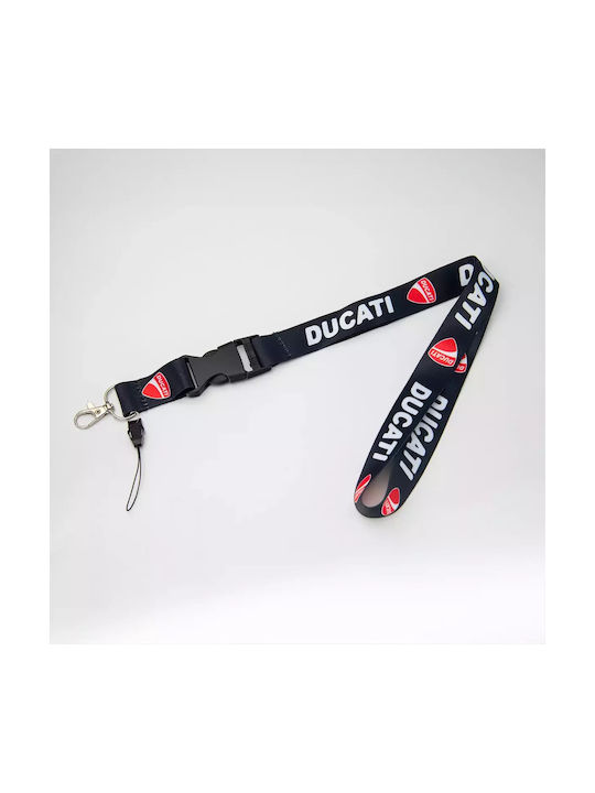 Ducati Black Lanyard Keychain