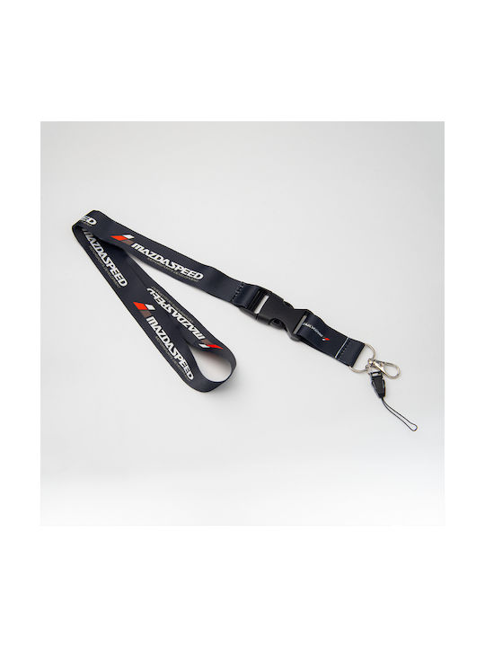 Mazda Speed Black Neck Lanyard Keychain