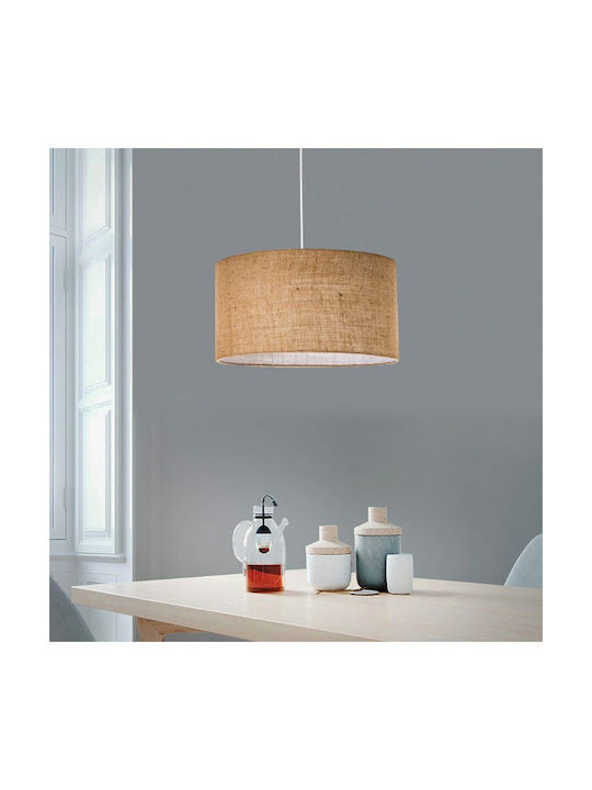 Megapap Monahan Pendant Light Beige with Socket E27 38x21x70cm