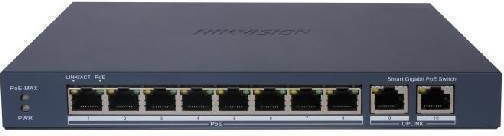 Hikvision DS-3E1510P-EI v2 Verwaltet PoE+ Switch mit 2 Ports Gigabit (1Gbps) Ethernet