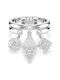 Swarovski Dextera Σετ Γυναικεία Δαχτυλίδια Βεράκια με Πέτρες από Ατσάλι