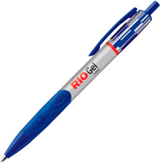 Στυλό Gel Luxor Rio 0.5mm Κουμπί Μπλε Μπλε
