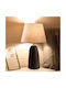 Megapap Odesa Metal Table Lamp for Socket E27 with Beige Shade and Black Base