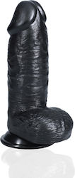 Shots Realistisches Dildo mit Hoden und Saugnapf Schwarz 20cm