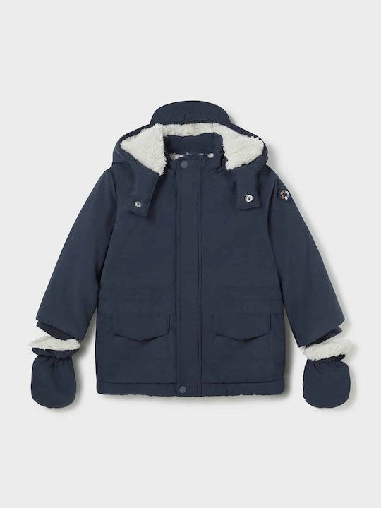Mayoral Kids' Parka with Hood Navy Blue