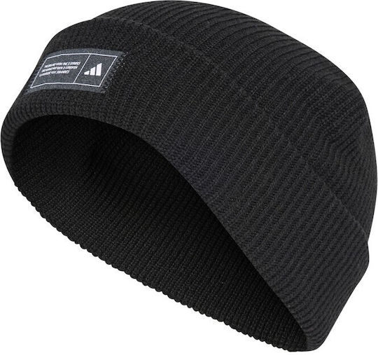 Essentials Beanie Unisex Beanie Knitted in Black color