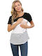 Queen Mother Maternity T-Shirt Black-White