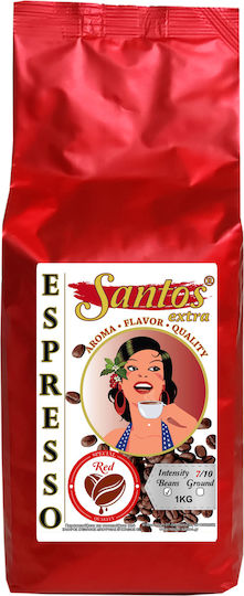 Santos Extra Espresso Coffee Arabica Costa Rica Whole Beans 1kg