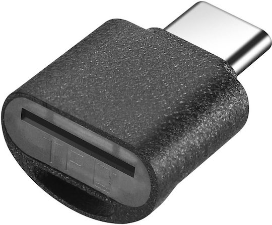 Avizar Mini Cititor Carduri Micro Sd Tf Negru Adaptor Usb-C Negru