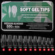 Soft Gel Nail Tips Transparent 550pcs 10258