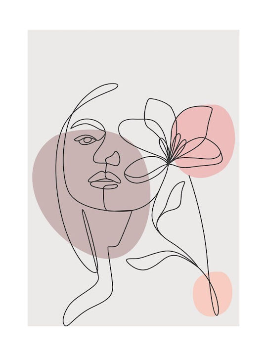 Walls Αφίσα Line Woman With Flower 20x30cm