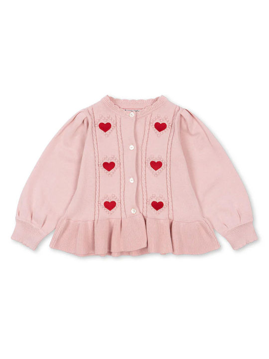 Konges Slojd Kids Cardigan Knitted Silver Pink