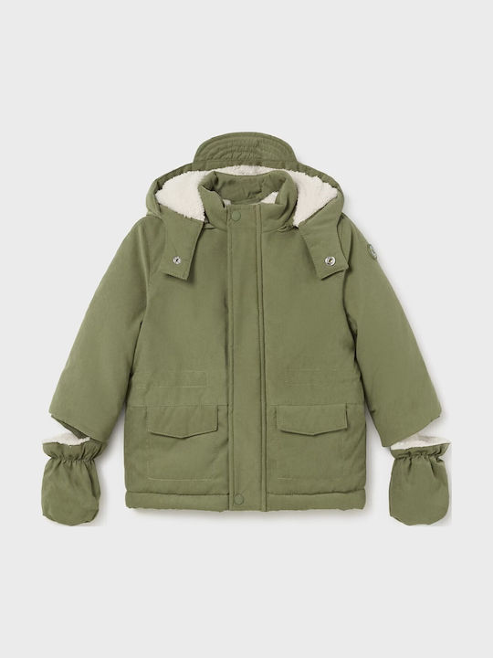 Kids' Parka with Hood Green