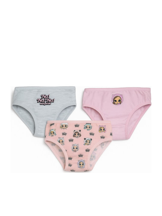 Disney Nanana Pink Grey Kids' Set with Briefs Pink, Grey 3pcs