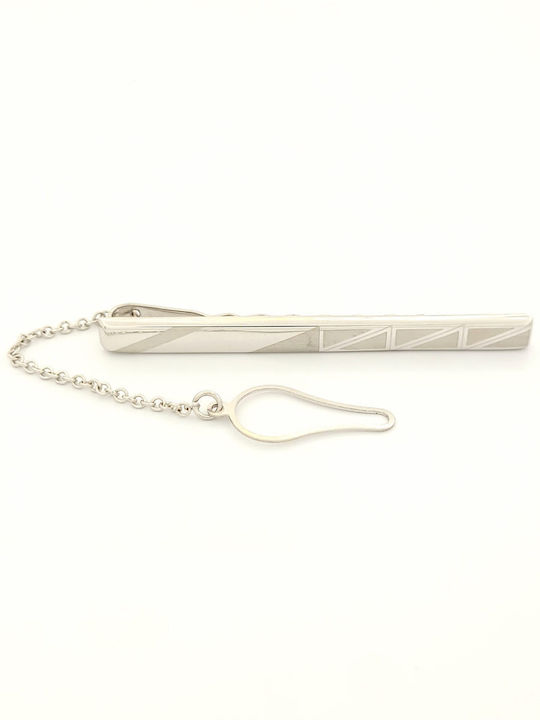 Karvounidis Tie Clip Silver 14K 6x0.5cm