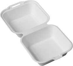 Disposable Burger Sugar Cane Box 15x15cm 125pcs Container
