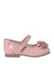 Kids Anatomic Leather Ballerinas with Hoop & Loop Closure Pink