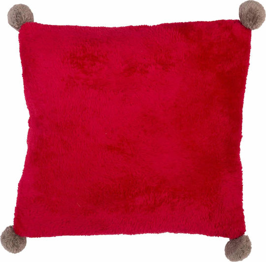 Nef-Nef Homeware Christmas Decorative Pillow Nasty Square Red 50x50cm