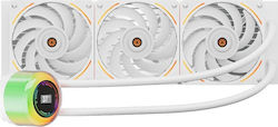 1STPLAYER CC360 Water Cooling System AIO CPU with 3 120mm Fans and ARGB Lighting White 1STPLAYER CC360 Water Cooling System AIO CPU with 3 120mm Fans and ARGB Lighting White