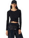 Γυναικείο Crop T-shirt Black