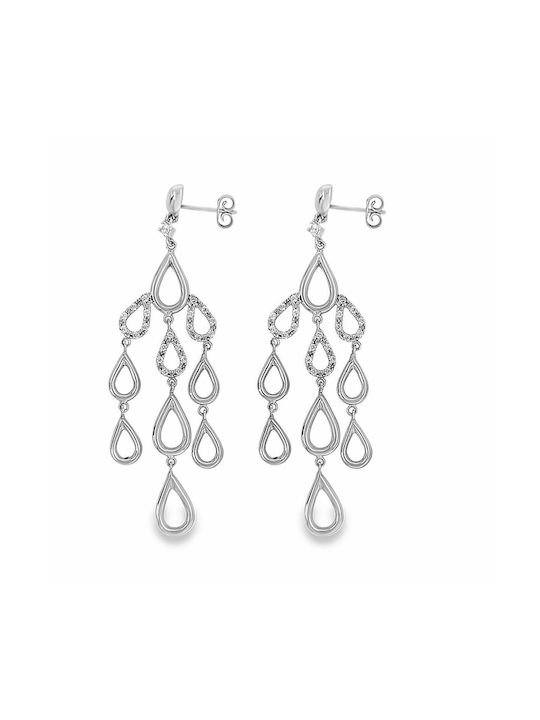 White Gold K14 Zircon Earrings Ear_5610