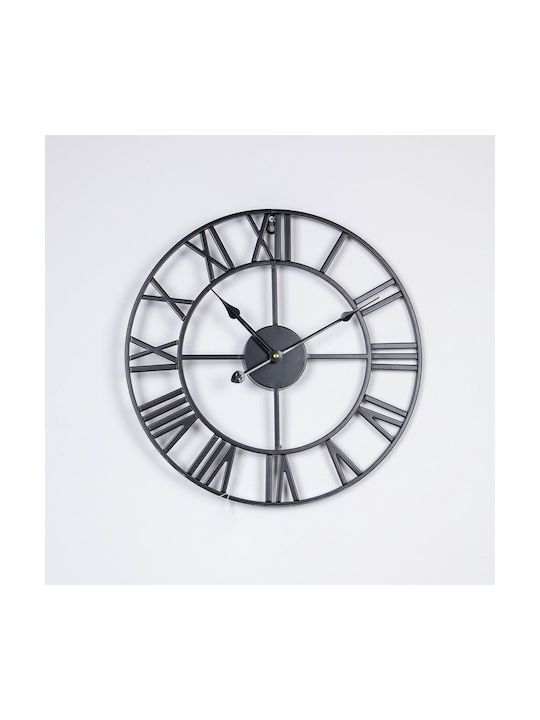 Wall Clock Metallic Black Ø40cm