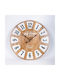 Wall Clock Wooden White Ø58.2cm