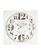 Wall Clock Wooden White Ø58.2cm