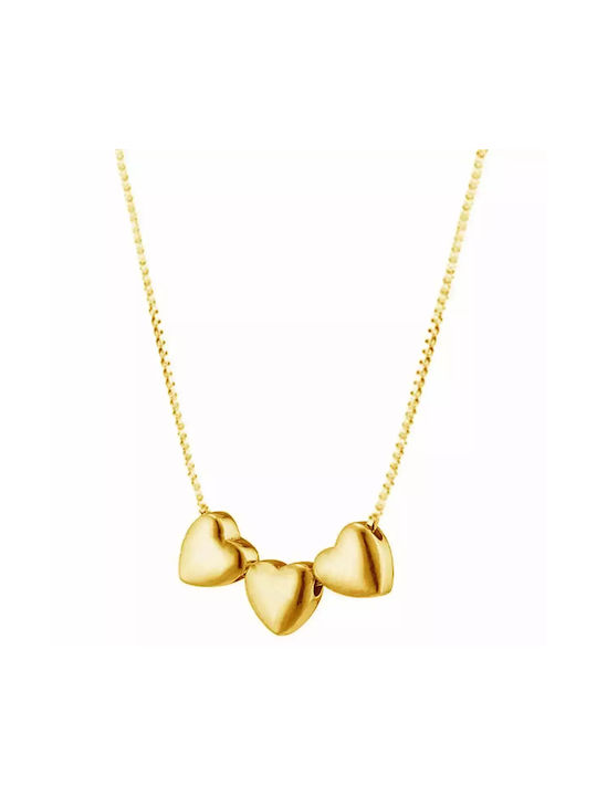 Bode Necklace with design Heart from Gold Plated Steel