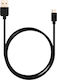 Avizar Braided USB 2.0 Cable USB-C male - USB-A Μαύρο 1m