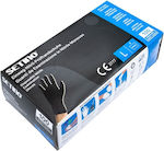 Setino Disposable Black Nitrile Examination Gloves Εxtra Strong 100τμχ