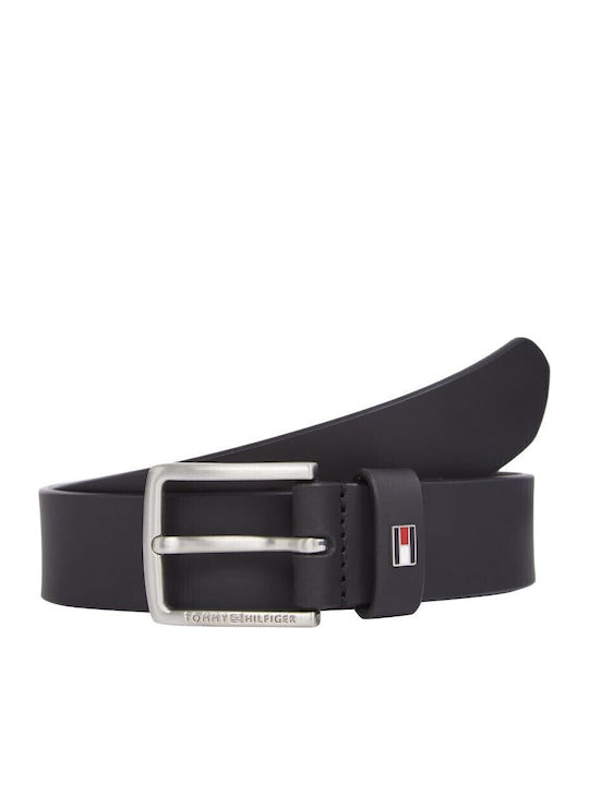 Tommy Hilfiger Παιδική Ζώνη Δερμάτινη Μαύρη