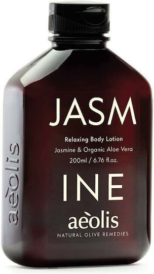 Aeolis Jasmine Moisturizing & Anti-Aging Body Lotion with Shea Butter & Aloe Vera & Jasmine Perfume for Dry/Very Dry & Sensitive Skin 200ml
