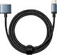 Avizar Magnetisches Geflochtenes LED USB 2.0 Kabel USB-C männlich - Magsafe 3 140W Blau 2m DATA-C2M3-BL