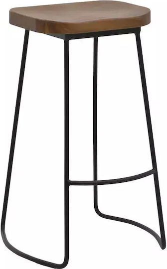 Hocker Bar Hölzernes Lamul Walnut-black 48x42x71cm