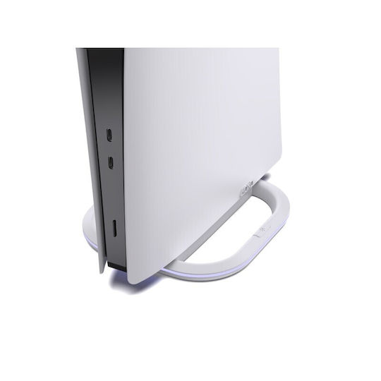 Maxx Tech Mini Vertical Led Зарядна станция за PS5 / PS5 Slim - ПС5 Слим Бял