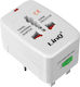 Linq Universal Reiseadapter UK EU US Kompakt Langlebig Weiß