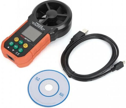 Anemometru Profesional Peakmeter Pm6252b Măsurare Flux de Aer Umiditate Temperatură Conector Usb