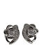 925 Silber Ohrringe Herz Blume