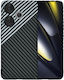 Techsuit Carbon Back Cover Silicon Gri (Poco F6)