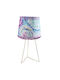 Oxygen Electric Blue Cole Table Lamp for E27 Socket with Blue Shade and Base