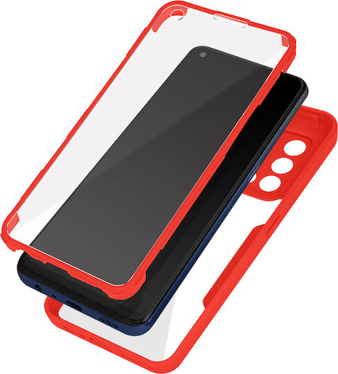 Oppo A74 4G Plexiglas Back Polymer Front Contour Red Mobile Phone Case