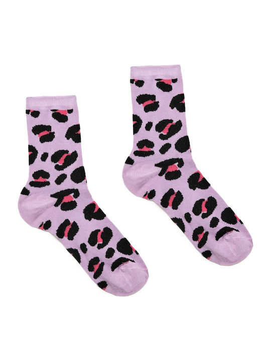 Pretty Baby Kids' Socks Knee-High Leopard Lilac
