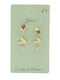 Set 3 Pairs Earrings Strawberry Bird Balls