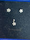 Set Silver 925 Jolie Silver Round White Stone Flowers