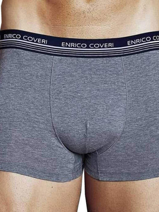 Enrico Coveri Herren Boxershorts Grey Melange, ...