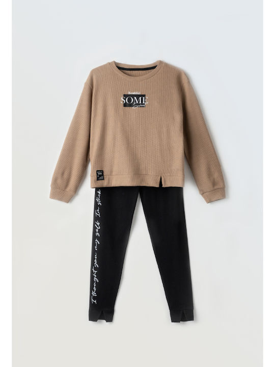 Evita Kinder Set mit Leggings Winter 2Stück Coffee